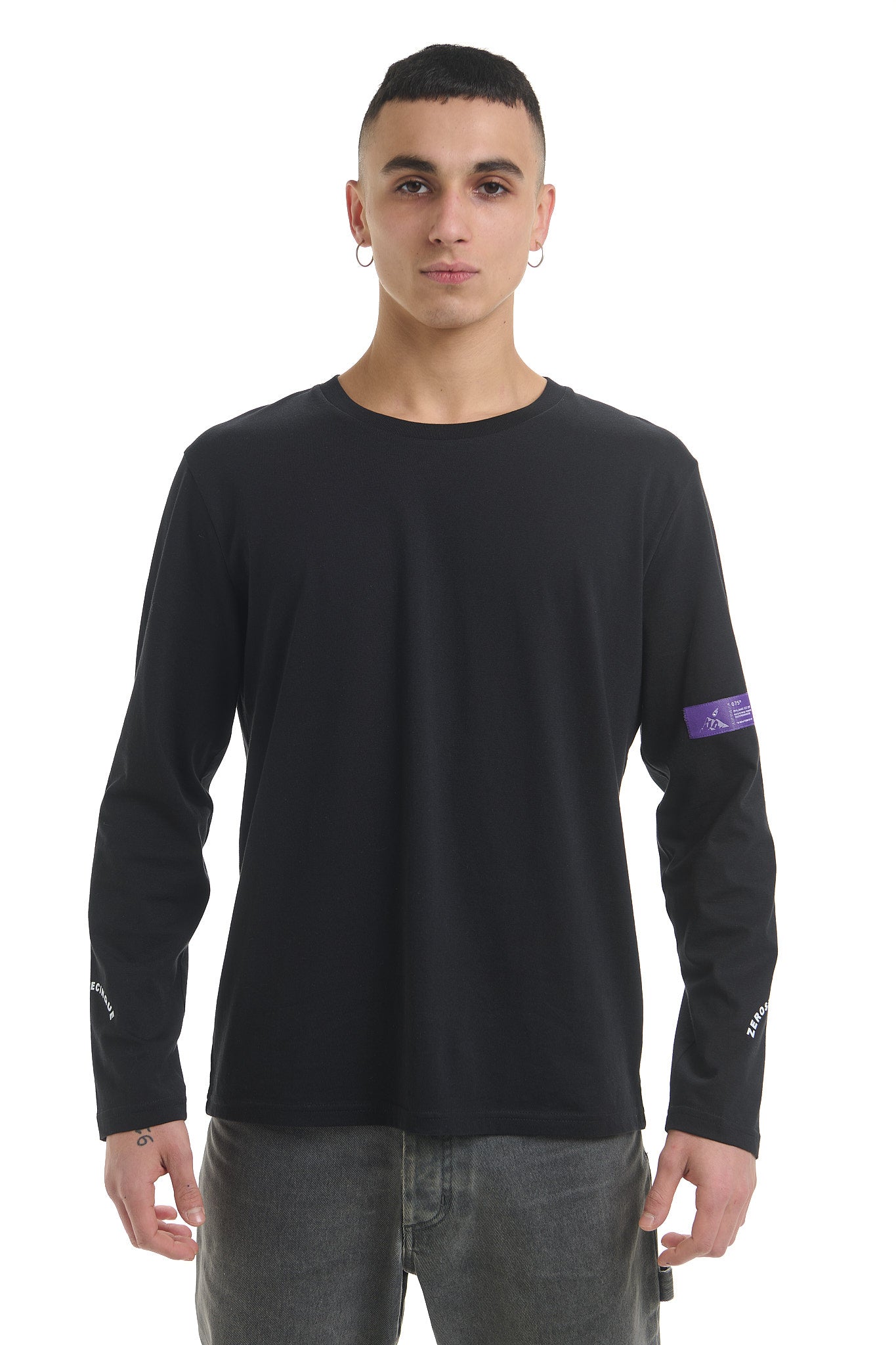 LABEL BLACK LONG SLEEVES T-SHIRT