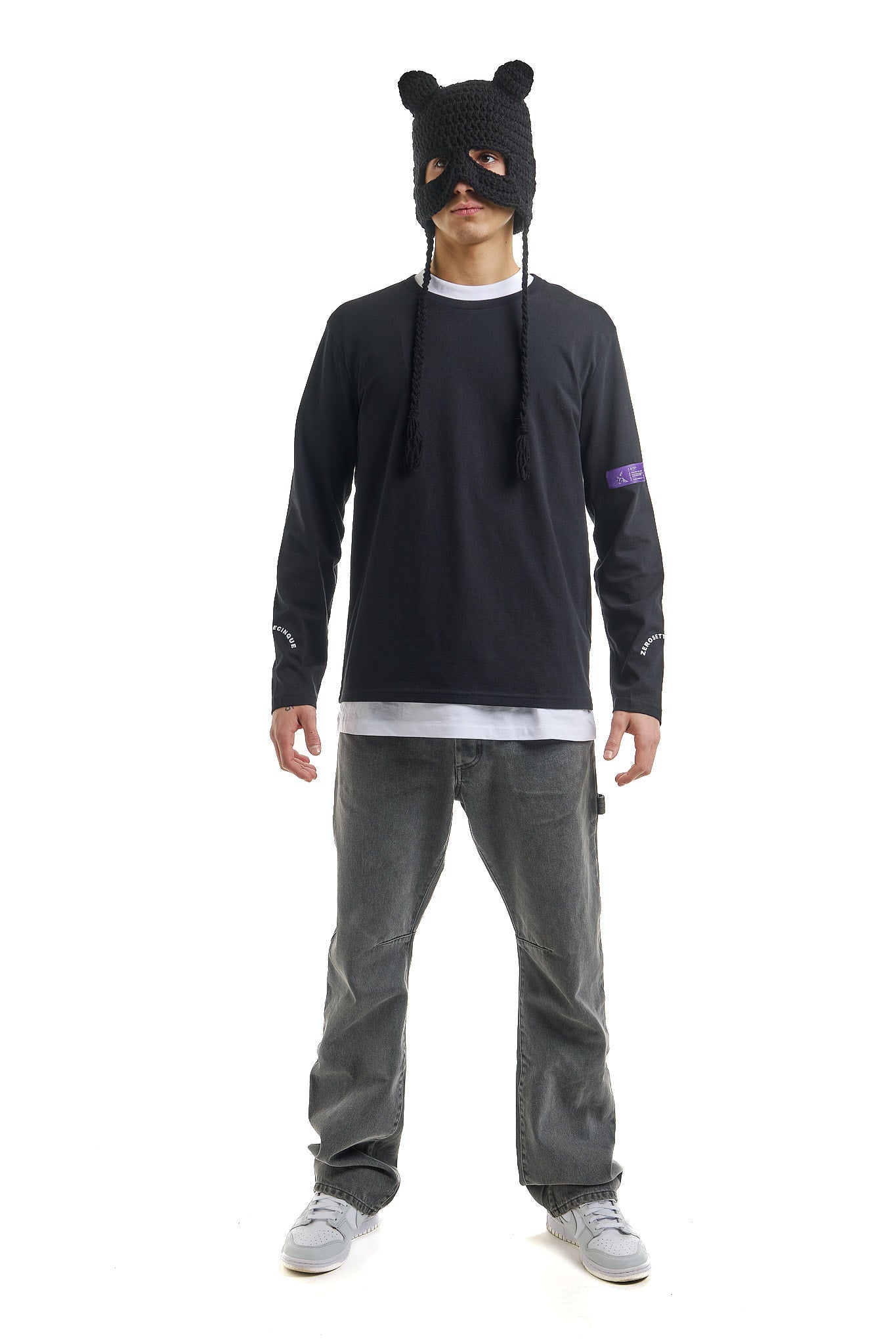 LABEL BLACK LONG SLEEVES T-SHIRT