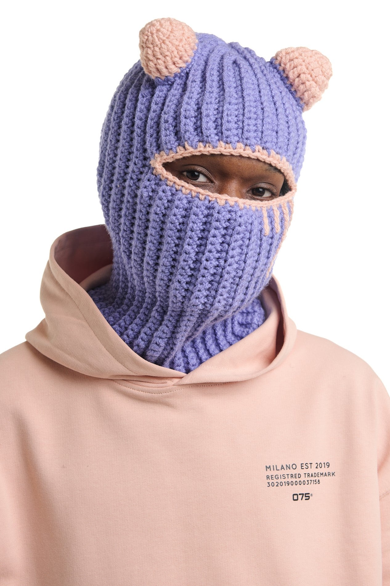 TEDDY VIOLET CROCHET BALACLAVA
