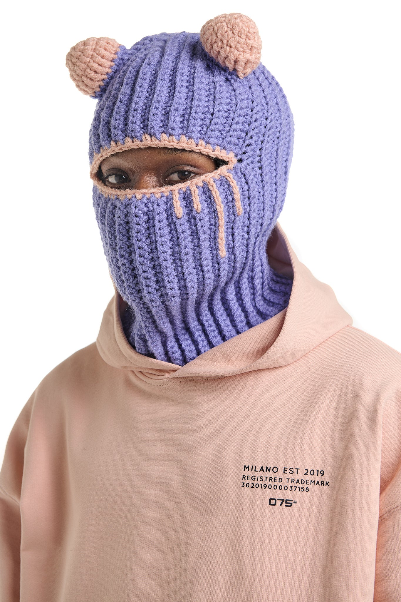 TEDDY VIOLET CROCHET BALACLAVA