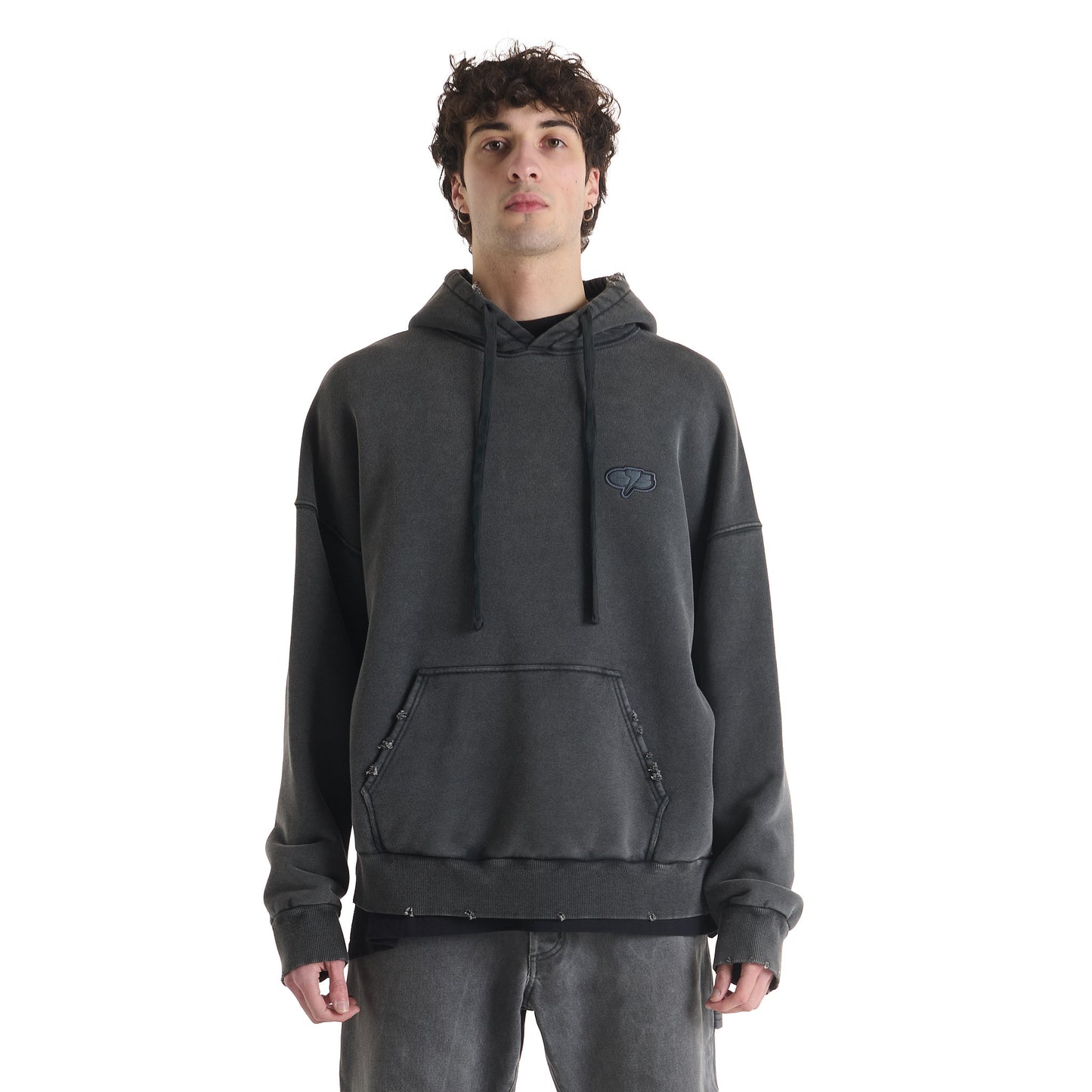 LOGO ACID GREY HOODIE