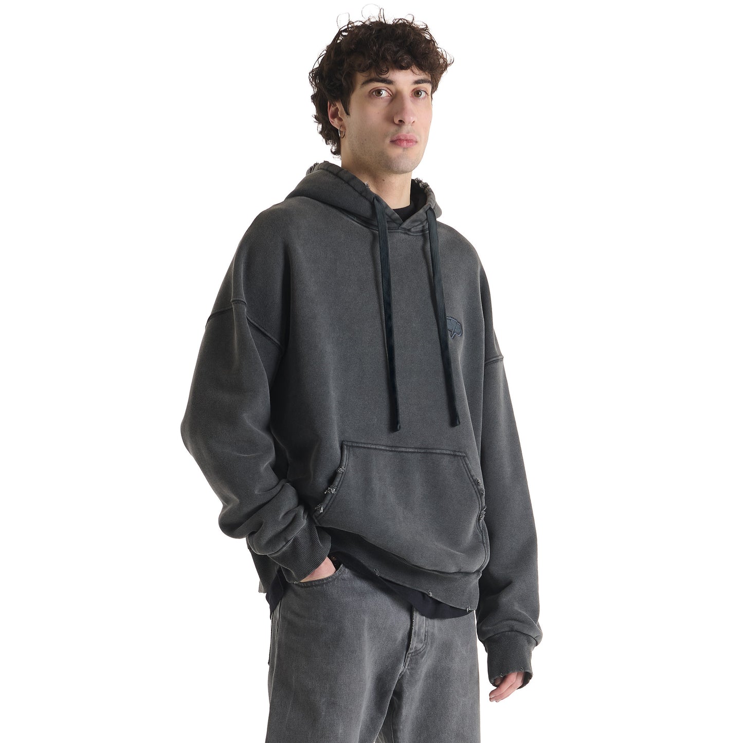 LOGO ACID GREY HOODIE