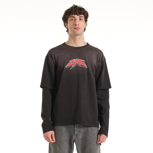 OHIO ACID BLACK LONG-SLEEVE T-SHIRT