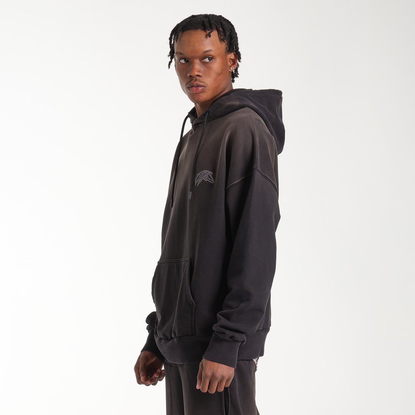 LOGO ACID BLACK HOODIE