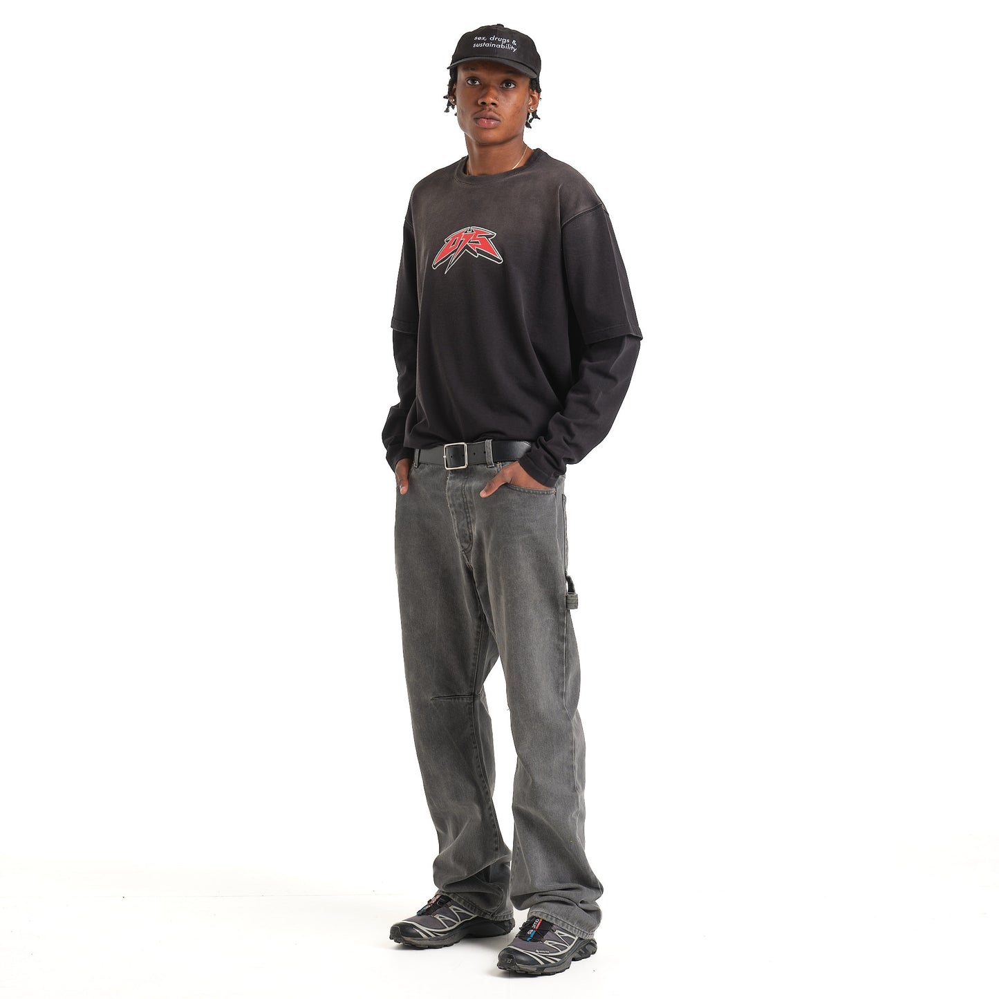 OHIO ACID BLACK LONG-SLEEVE T-SHIRT