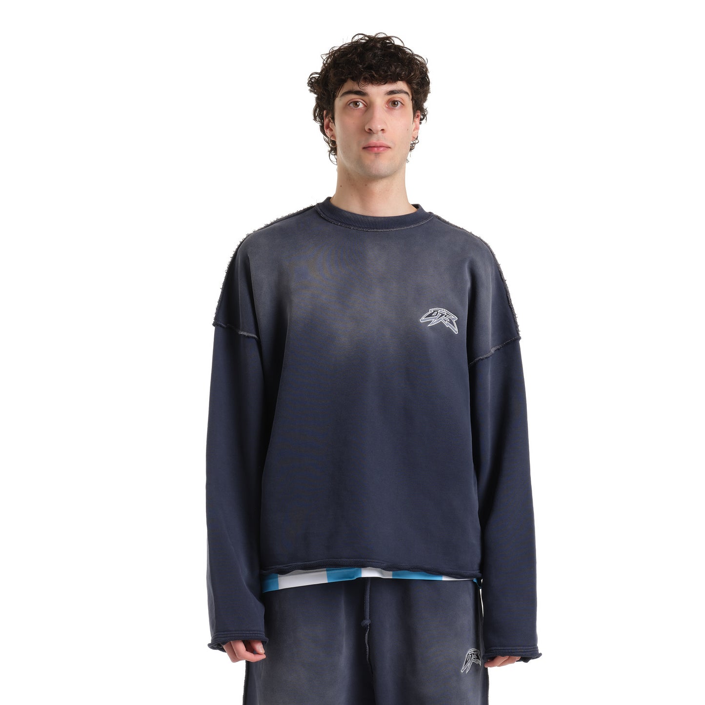 REVERSE ACID BLU CREWNECK