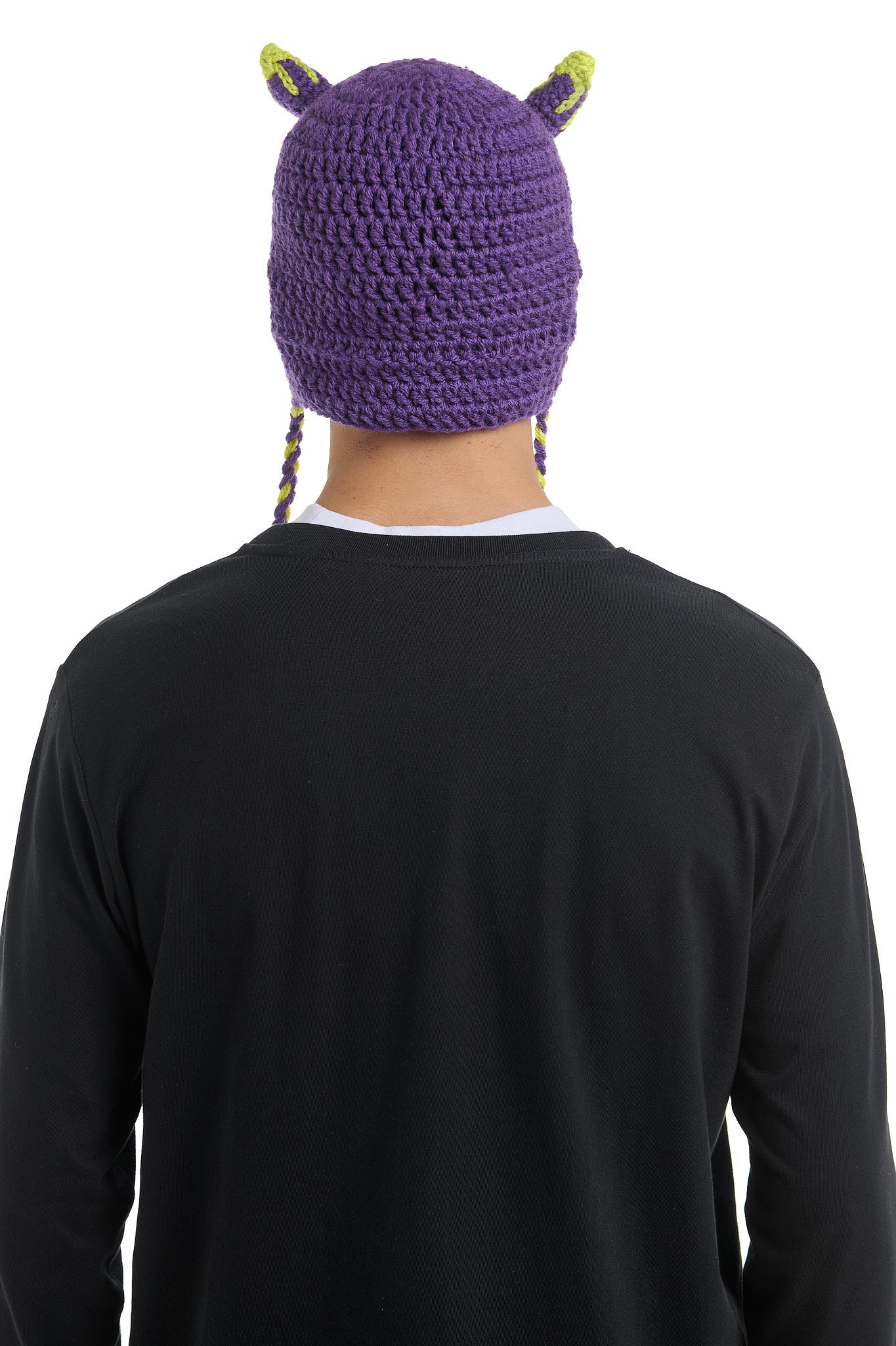 BULL PURPLE CROCHET BEANIE MASK