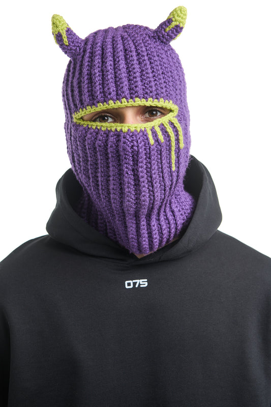 BULL PURPLE CROCHET BALACLAVA