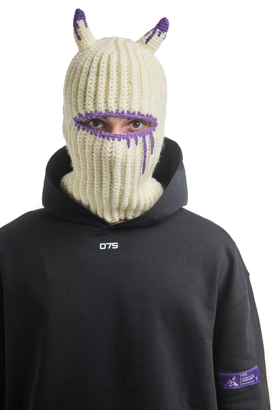 BULL CREAM CROCHET BALACLAVA