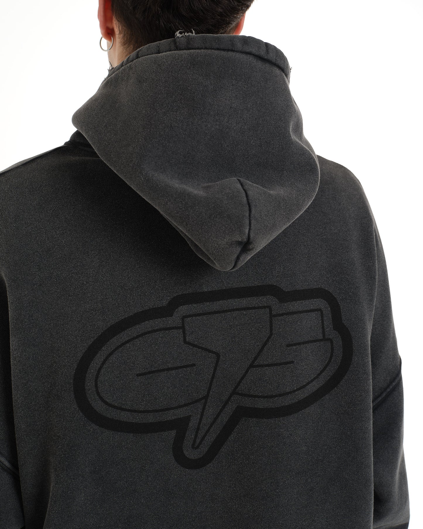 LOGO ACID GREY HOODIE