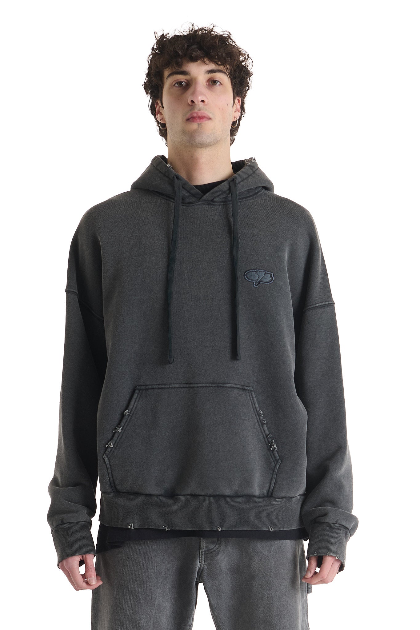 LOGO ACID GREY HOODIE