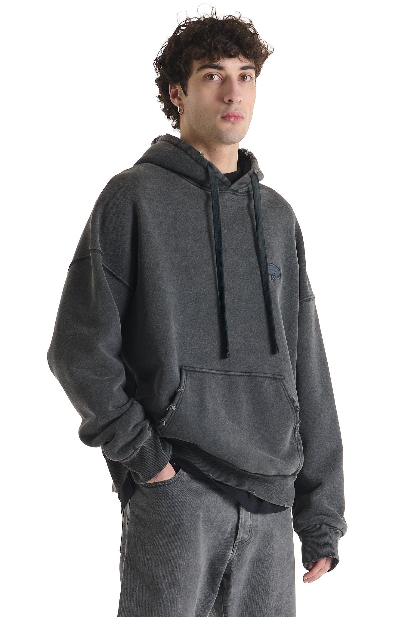 LOGO ACID GREY HOODIE
