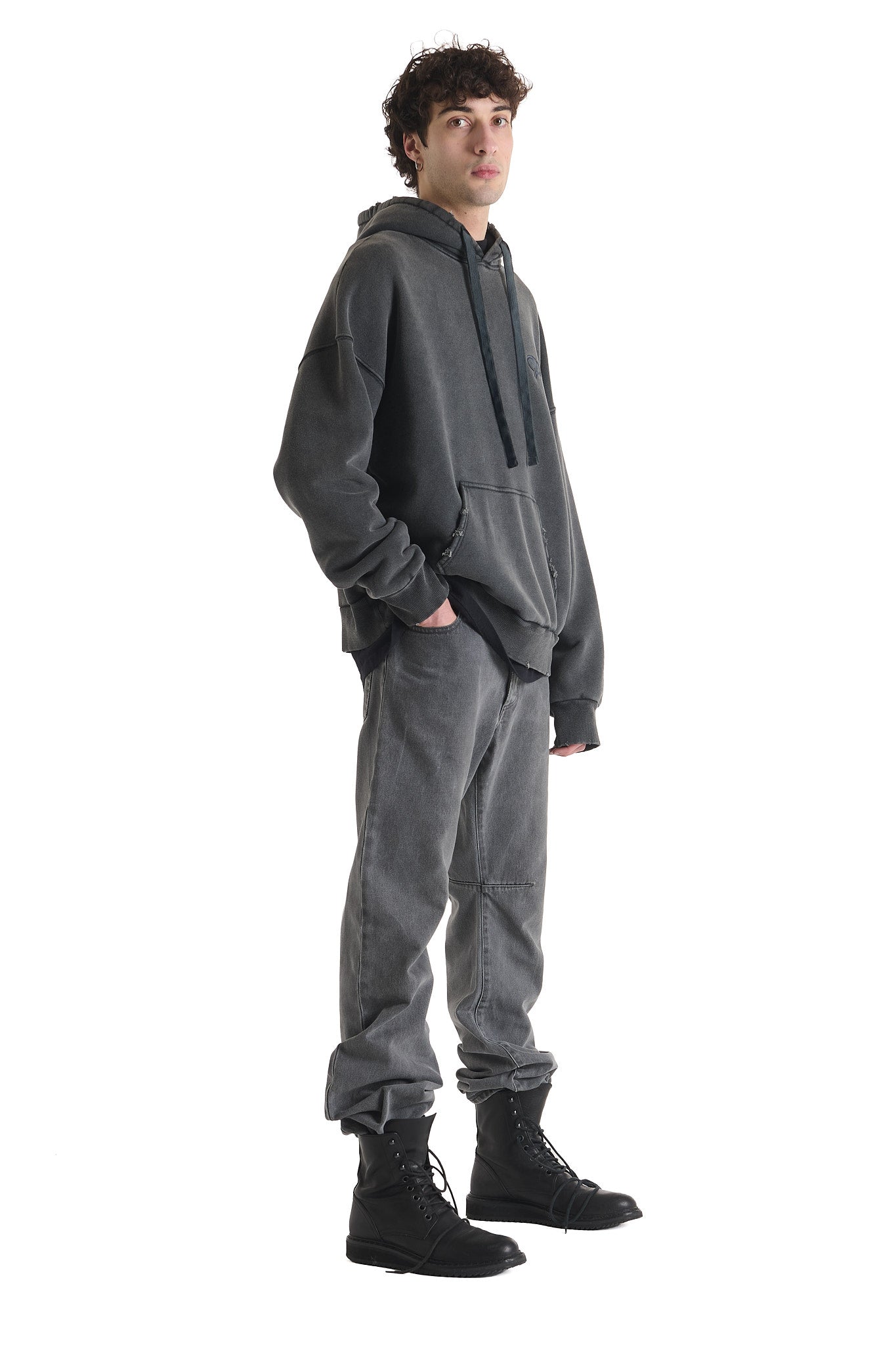 LOGO ACID GREY HOODIE