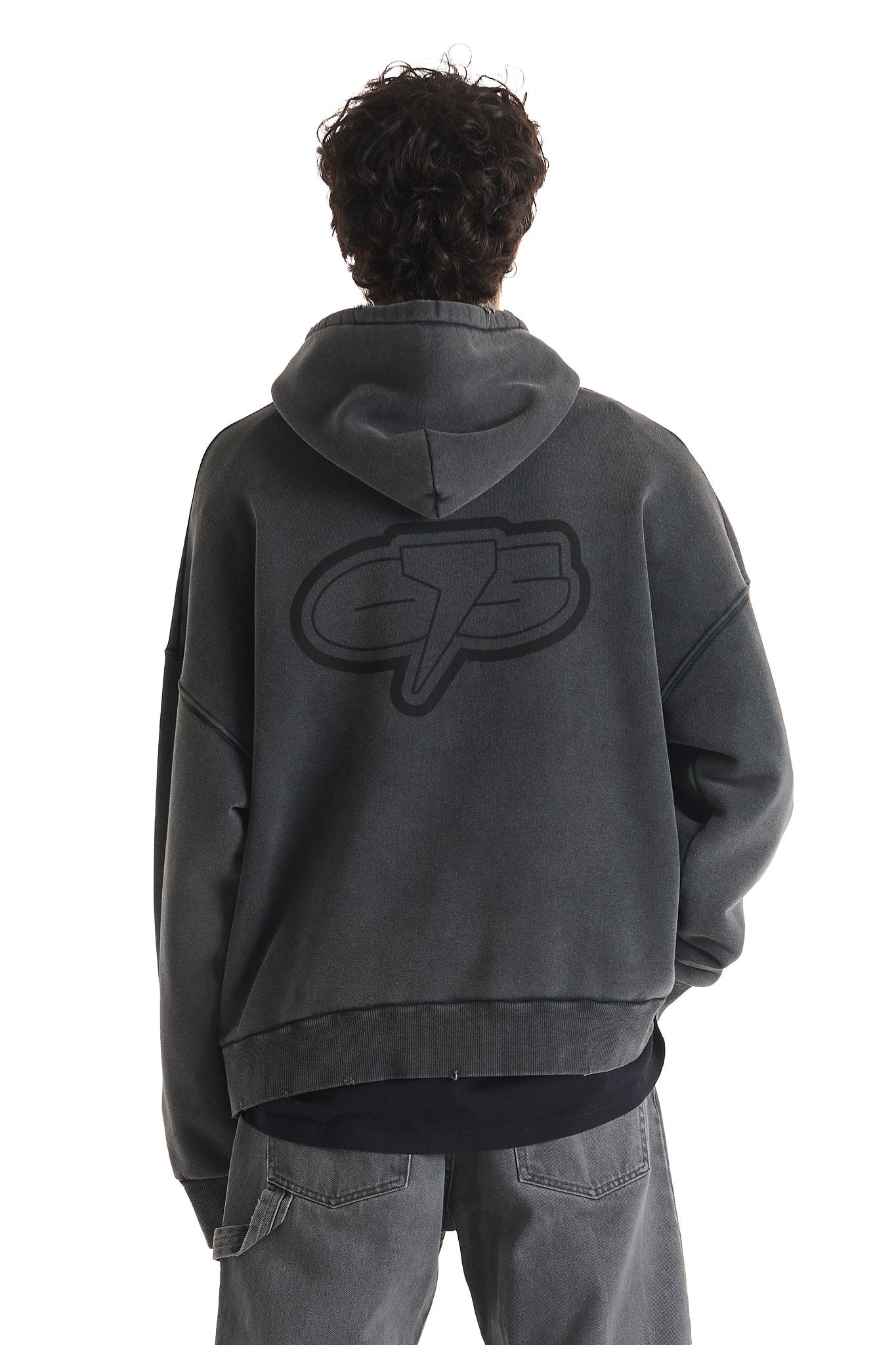 LOGO ACID GREY HOODIE