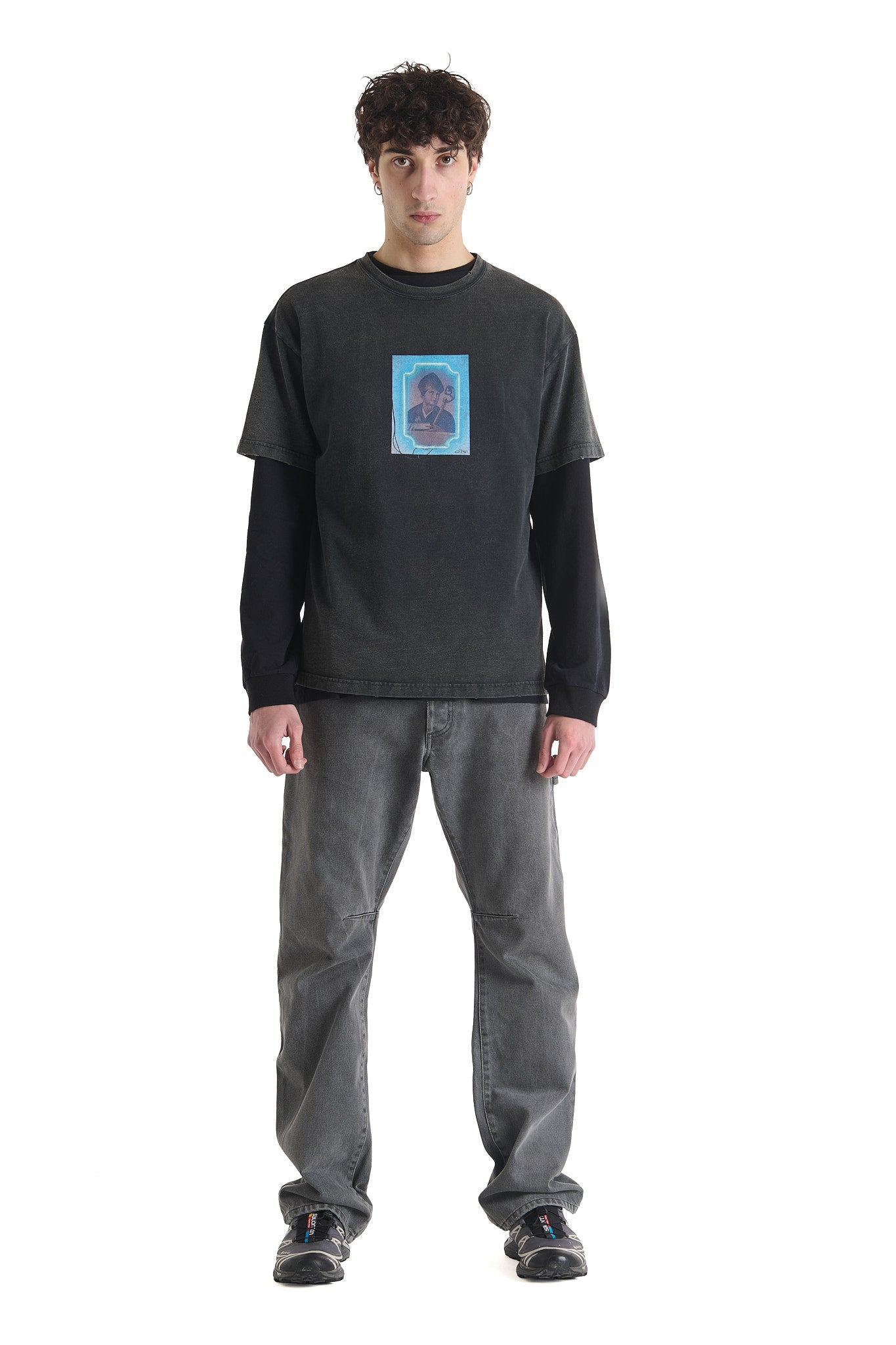 SAN GENNARO ACID GREY T-SHIRT