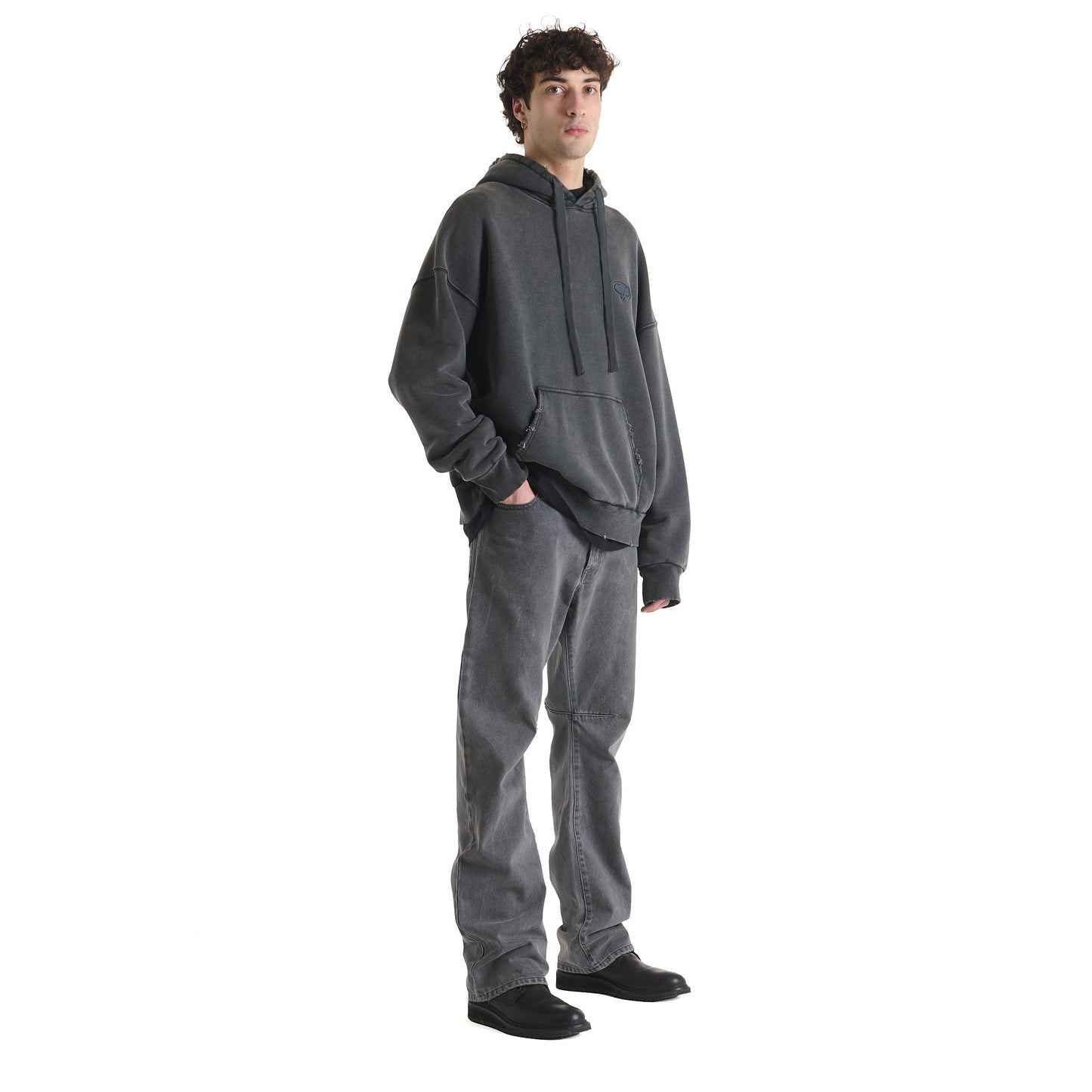 LOGO ACID GREY HOODIE
